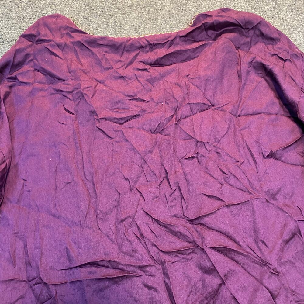 Soft Surroundings Idaira Women Medium Purple Flowy Tunic Embroidered Top Blouse - Picture 7 of 9